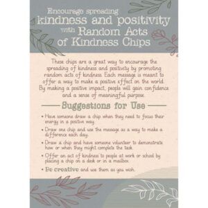 Really Good Stuff Classroom Random Acts of Kindness Chips – Set of 40 – Practice Spreading Kindness & Positivity to Others – Social-Emotional Learning – SEL for The Home and Classroom