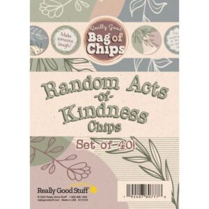 Really Good Stuff Classroom Random Acts of Kindness Chips – Set of 40 – Practice Spreading Kindness & Positivity to Others – Social-Emotional Learning – SEL for The Home and Classroom