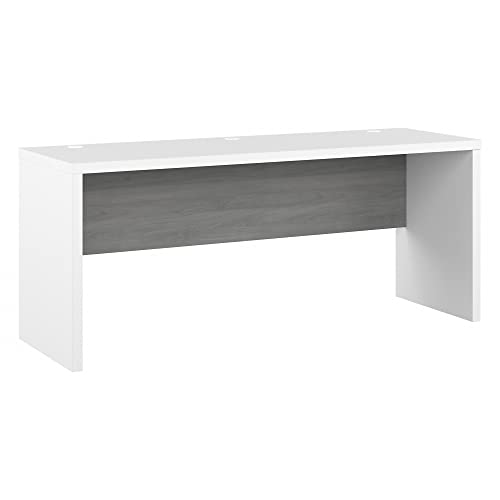 Bush Business Furniture Echo Computer Desk, Pure White and Shiplap Gray