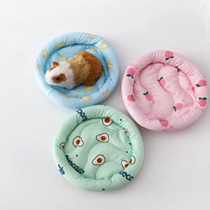 Summer Cooling Mat for Bird - Soft Round Breathable Summer Ice Pad Cushion with Waterproof Cover Non-Slip Back for Parrot Parakeet Macaw Cockatiels Conure Lovebird, Match with Cage