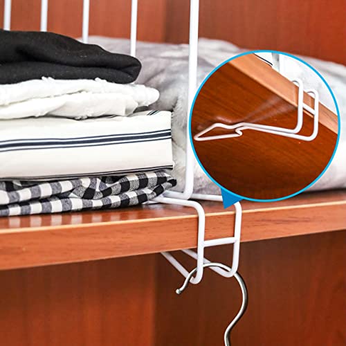 BTSD-home Shelf Dividers Steel Closet Dividers and Separator for Organization, Shelves and Storage in Cabinet and Kitchen (8 Pack)