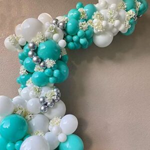 Teal Balloons 55 pcs Acqua Blue Party Latex Balloon 18inch 12inch 5inch for Birthday Baby Bridal Shower Wedding Party Decorations