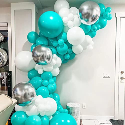 Teal Balloons 55 pcs Acqua Blue Party Latex Balloon 18inch 12inch 5inch for Birthday Baby Bridal Shower Wedding Party Decorations