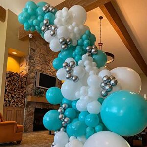 Teal Balloons 55 pcs Acqua Blue Party Latex Balloon 18inch 12inch 5inch for Birthday Baby Bridal Shower Wedding Party Decorations