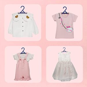VIPOSCO Baby Hangers 24 Pack Kids Adjustable Hangers for Nursery Closet Non-Slip Hangers Kids Cloth Hanger for Girl Boy Toddler Children Newborn Coat Pant Hanger, Blue&Pink