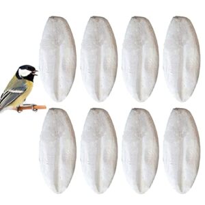 bnosdm 8 pack cuttlefish bones natural polished cuttlebone for cockatiels birds reptiles turtles and snails cuttlefish bone chew toy bird bites calcium stone 3.14-3.93 inches