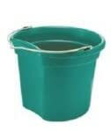 18 qt quart flat back durable feed water heavy duty bucket teal