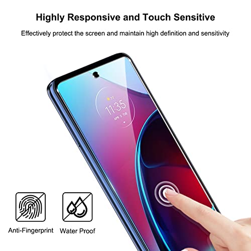 [2+2 Pack] Screen Protector for Motorola Moto G Stylus 5G (2022), 2 Pack Tempered Glass Screen Protector and 2 Pack Clear HD Camera Lens Protector Compatible with Moto G Stylus [Case Friendly]