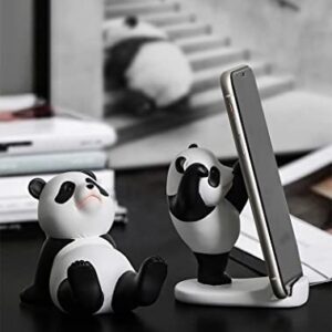 Phone Stand Desk Accessories Resin Panda Figurines Home Decor Decorative Tabletop Ornaments Cute Phone Holder