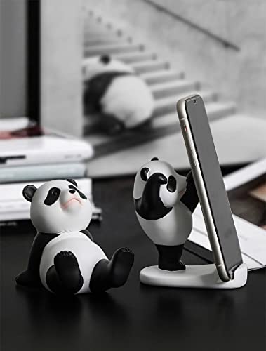 Phone Stand Desk Accessories Resin Panda Figurines Home Decor Decorative Tabletop Ornaments Cute Phone Holder