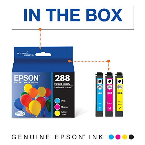 Epson T288 DURABrite Ultra Ink Standard Capacity Color Combo Pack & T288 DURABrite Ultra Ink Standard Capacity Black Cartridge (T288120-S) for Select Expression Printers