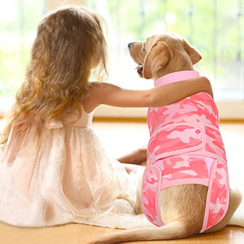 MORVIGIVE Camo Dog Surgery Recovery Suit, Pet Surgical Shirt After Spay/Neuter Bodysuits for Female Male Dogs, Anti-Licking E-Collar Cone Bandages Alternative Dog Pajama Onesie for Abdominal Wounds