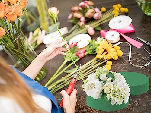 6 Pcs Round Flower Arrangement Kit, Wet Floral Foam, for Wedding, Aisle Flowers, Party Decoration 3 Inch