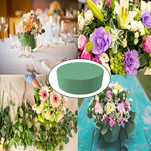 6 Pcs Round Flower Arrangement Kit, Wet Floral Foam, for Wedding, Aisle Flowers, Party Decoration 3 Inch