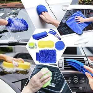 JAMIEWIN 25Pcs Car Detailing Brush Set, Car Detailing Kit, Auto Detailing Drill Brush Set Car Cleaning Tool Kit, Car Wash Brush for Interior,Exterior, Wheels, Dashboard