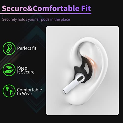 [5 Pairs] for AirPods 3 Ear Hooks Covers, WOFRO Anti-Slip Ear Tips Cover Soft Silicone Add Grip Sport Ear Wing Earbuds Accessories Compatible with AirPods 3rd Generation(5 Colors)