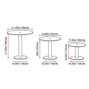 Set of 3 Acrylic Cake Stand Set for Dessert Table, Clear Round Cake Stands, Dessert Cupcake Pastry Candy Display for Wedding, Event, Birthday Party