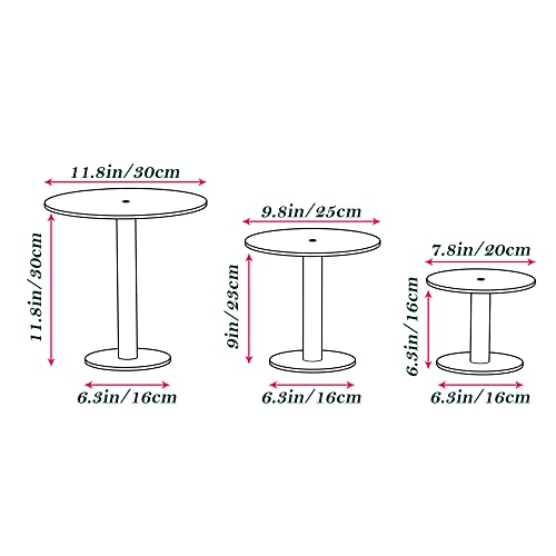 Set of 3 Acrylic Cake Stand Set for Dessert Table, Clear Round Cake Stands, Dessert Cupcake Pastry Candy Display for Wedding, Event, Birthday Party