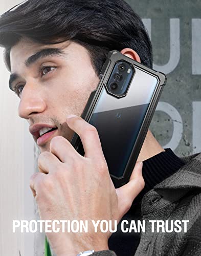 Poetic Guardian Series Case Designed for Motorola Edge Plus 5G 6.7" (2022) / Edge+ 5G UW (2022), Model # XT2201,Full Body Hybrid Shockproof Bumper Cover with Built-in Screen Protector, Black/Clear