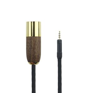 NewFantasia 4-pin XLR Balanced Male 6N OCC Copper Silver Plated Cord 4-pin XLR Balanced Cable Compatible with Sennheiser HD598 HD598 SE, HD560s HD598 Cs, HD598 SR, HD599 Headphone Walnut Wood Shell