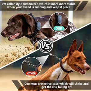 1PCS Airtag Dog Collar Holder for Apple AirTags Dog Collar Case Holder Waterproof,Pet Collar Case Anti-Lost Air Tag Case Holder with Cat Dog Collars Loop Backpack Accessories (1PCS-Black)