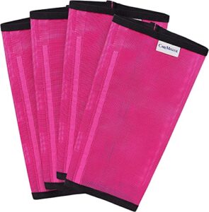 caremaster fine mesh fly boots loose fitting & non-slip horse fly leggings no more horsefly nuisance greatly reduce stomping breathable with natural air flow (set of 4) magenta medium
