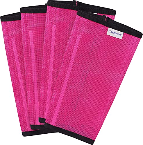 CareMaster Fine Mesh Fly Boots Loose Fitting & Non-Slip Horse Fly Leggings No More Horsefly Nuisance Greatly Reduce Stomping Breathable with Natural Air Flow (Set of 4) Magenta Medium