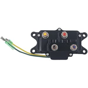 12V Winch Solenoid Relay Contactor, Warn Winch Rocker Thumb Switch Kit with 6 Protecting Caps for ATV UTV Replace Part# 63070 2875714 62135