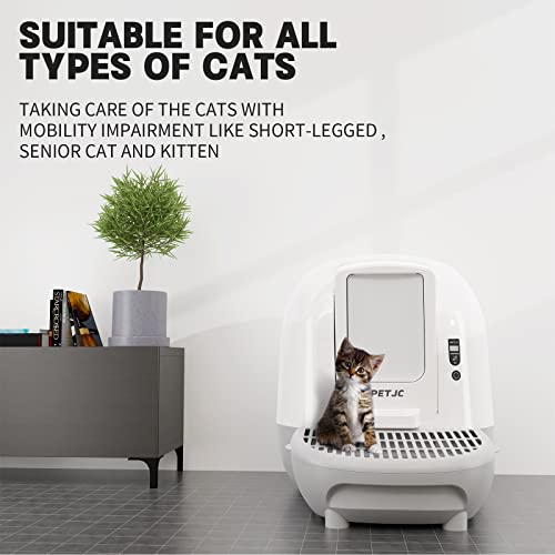 PETJC Cat Ramp Custom Fit for Litter Box, Reduces Tracking, Suitable for Elder Cats, Kitten and Cats with Limited Mobility