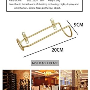 OFILLES 5 Pcs Gold Wine Rack Wall Mounted, Wine Bottle Holder for Wall, Metal Wall Wine Rack for Wine Theme Decor Beverages/Liquor Bottle Storage