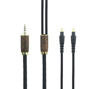 newfantasia 2.5mm trrs balanced male 6n occ copper silver plated cord 2.5mm balanced cable compatible with audio-technica ath-msr7b ath-sr9 ath-esw990h ath-ap2000ti headphone walnut wood shell