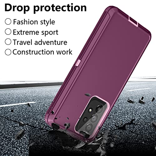 ONOLA Galaxy A53 5G Case: WineRed Pink, Tempered Glass + HD Screen Protector (2 Pack)