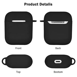 Compatible with AirPods 3 Case ‘Don't Touch My Pods’ Black Cool Cover with Keychain Big Eyes Angry Face Cute Cartoon Shockproof Airpod Cases Accessories Smooth Soft Protective Skin (for airpods 3rd)
