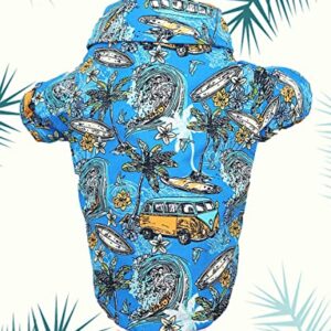 3 Pack Hawaiian T Shirts for Extra Small Dog Button Up Summer Puppy T-Shirts Breathable Hawaii Clothes Puppy Cool Tee Shirt XS Beach Coconut Floral Printed Camp Polo Vacation Clothes