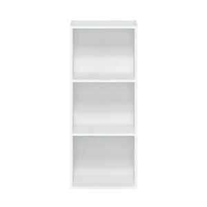 Furinno Luder Bookcase/Book/Storage, 5-Tier, White & Luder Bookcase/Book/Storage, 3-Tier, White