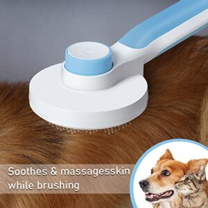 Pawsupply Dog Brush & Cat Brush + Pet Hair Remover | Reusable Cat and Dog Hair Remover | Upgraded Pain-Free Bristles | Reduces Shedding by up to 95% | Complete Professional Pet Grooming Kit