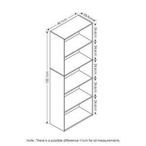 Furinno Luder Bookcase/Book/Storage, 5-Tier, White & Luder Bookcase/Book/Storage, 5-Cube, White