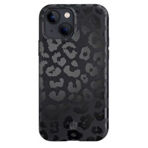 velvet caviar designed for iphone 13 case for women [8ft drop tested] compatible with magsafe - cute magnetic protective phone cover (black leopard)