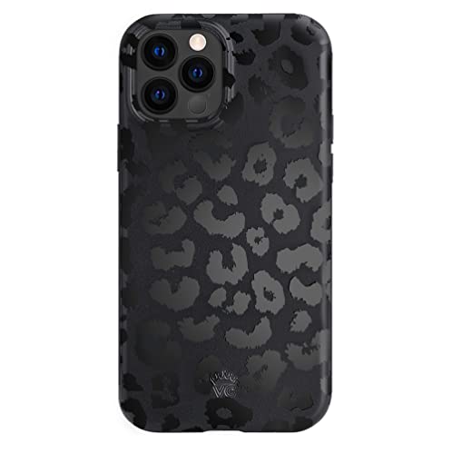 Velvet Caviar Designed for iPhone 12 Pro Max Case Black Leopard [8ft Drop Tested] Compatible with MagSafe - Cute Magnetic Protective Phone Case