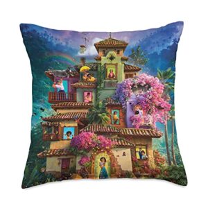 disney encanto magical casa madrigal throw pillow, 18x18, multicolor