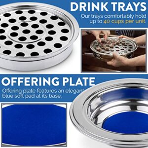 Steadfast Selections - (Cup Tray Lid) Premium Communion Trays for Churches | Communion Set | Communion Plates for Church | Communion Tray Set | Communion Supplies | Church Communion Ware Sets