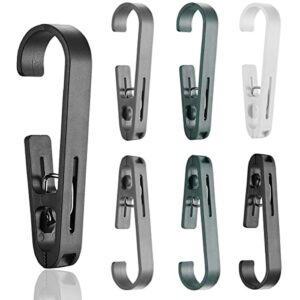 scinnul clothes pin clip hook multi-function bathroom curtain clips hangers, 8 packs
