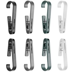 SCINNUL Clothes Pin Clip Hook Multi-Function Bathroom Curtain Clips Hangers, 8 Packs