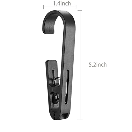 SCINNUL Clothes Pin Clip Hook Multi-Function Bathroom Curtain Clips Hangers, 8 Packs