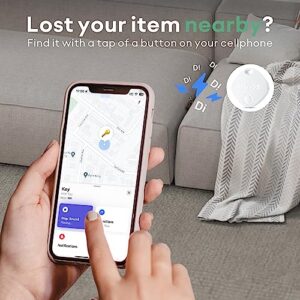 ATUVOS Luggage Tracker, Key Finder, Smart Bluetooth Tracker Pairs with Apple Find My (iOS Only), Item Locator for Bags, Wallets, Keys, Waterproof IP67, Anti-Lost 2 Pack