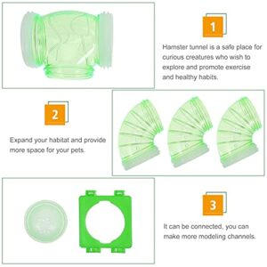 Hamster Tubes Set- DIY Assorted Connection Hamster Tunnel Tube Toy, Ferret cage Tunnel Excercise Toy for Hamsters Gerbils Mouse and Other Small Hamster cage Accessories (Sky Blue)