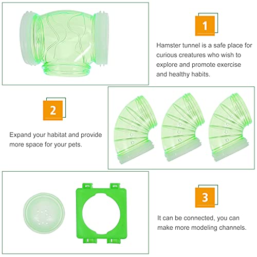 Hamster Tubes Set- DIY Assorted Connection Hamster Tunnel Tube Toy, Ferret cage Tunnel Excercise Toy for Hamsters Gerbils Mouse and Other Small Hamster cage Accessories (Sky Blue)