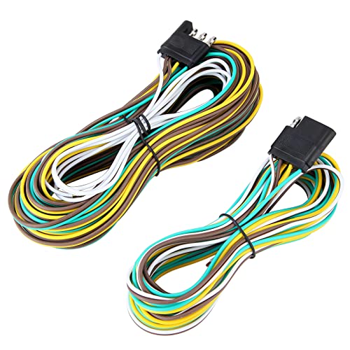 Trailer Wiring Harness Kit 36ft, Serlainxin Trailer Wiring, Trailer Wiring Kit, Trailer Wire Kit, 4 Pin Trailer Wiring Harness, Trailer Harness, 4 Wire Trailer, 4 Plug Trailer, Trailer Connector