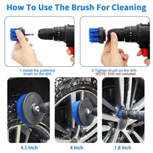 PL ZMPWLQ 22 pcs Car-Cleaning-Tool-Set Auto-Detail-Brush-Kit Car-Detailing-Brushes-Set Cleaning Car Kit Wash Brush Cleaning Tools Kit for Vehicles Inside & Outside Blue Car Detailing Brush Drill Brush