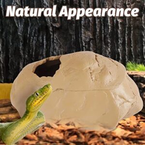 PINVNBY Snake Hide Cave Reptile Hide Cave Lizard Egg-Laying Shelters Reptiles Hideaway for Corn Snake, Green Snake, Rat Snake, Leopard Gecko,Spiders